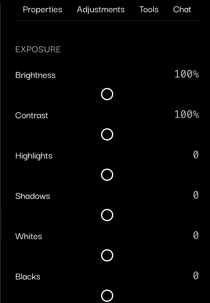 Creative Control Adjustments